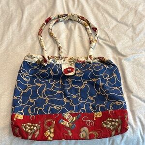 Stylish Blue and Red Women's Tote Bag